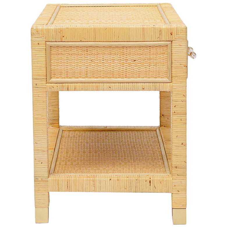Image 6 TOV Amara 25 1/4" Wide Natural Rattan 2-Drawer Nightstand more views
