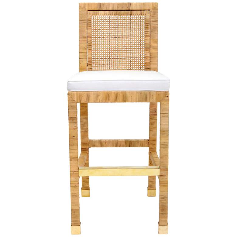 Image 5 TOV Amara 28" Coastal Modern Natural Rattan Bar Stool more views
