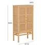 6_TOV Amara 31 3/4" Wide Natural Woven Rattan 2-Door Wall Cabinet more views