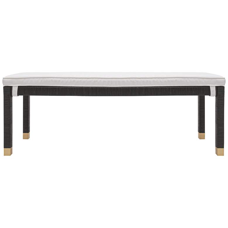 Image 4 TOV Amara 49 3/4" Wide Charcoal Black Woven Rattan Rectangular Bench more views