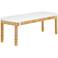 TOV Amara 49 3/4" Wide Natural Woven Rattan Rectangular Bench