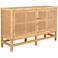 TOV Amara 53 3/4" Wide Natural Woven Rattan 2-Door Buffet