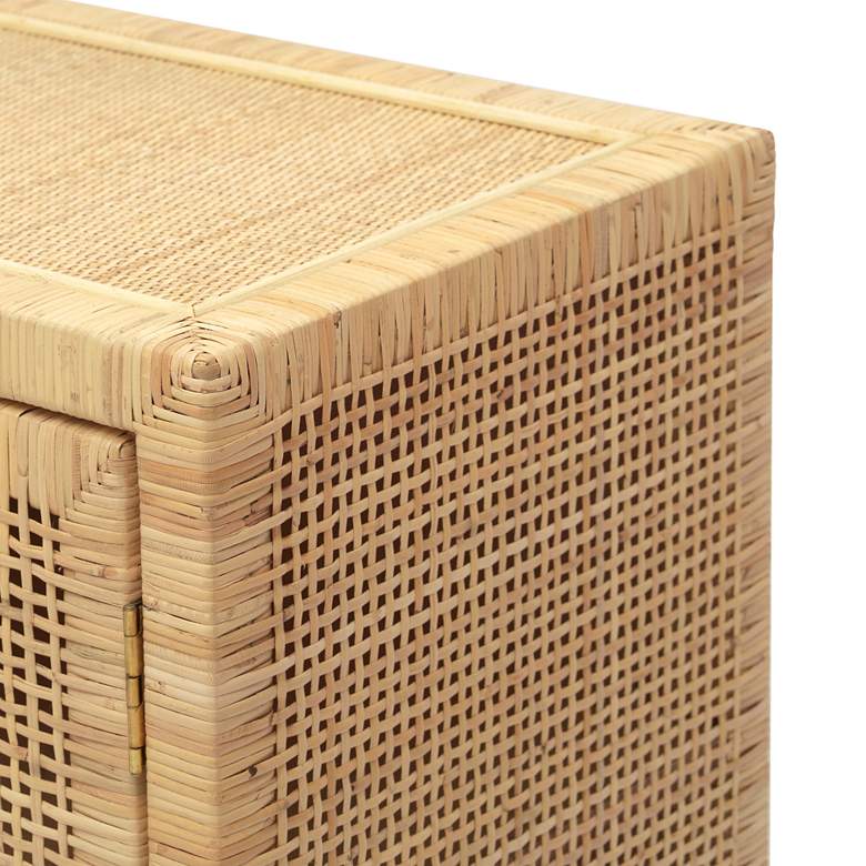 Image 3 TOV Amara 53 3/4" Wide Natural Woven Rattan 2-Door Buffet more views