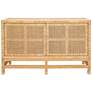 4_TOV Amara 53 3/4" Wide Natural Woven Rattan 2-Door Buffet more views