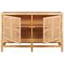 5_TOV Amara 53 3/4" Wide Natural Woven Rattan 2-Door Buffet more views