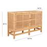 6_TOV Amara 53 3/4" Wide Natural Woven Rattan 2-Door Buffet more views