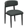 1_TOV Annika 19 1/4" Wide Black Weave Textured Outdoor Dining Side Chair