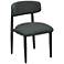 TOV Annika 19 1/4" Wide Black Weave Textured Outdoor Dining Side Chair