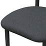 3_TOV Annika 19 1/4" Wide Black Weave Textured Outdoor Dining Side Chair more views