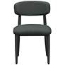 4_TOV Annika 19 1/4" Wide Black Weave Textured Outdoor Dining Side Chair more views