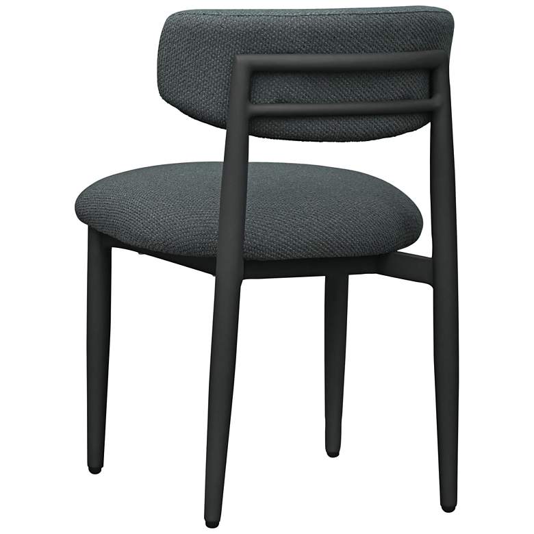 Image 6 TOV Annika 19 1/4" Wide Black Weave Textured Outdoor Dining Side Chair more views
