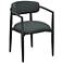 TOV Annika 21 3/4" Wide Black Weave Textured Outdoor Dining Arm Chair