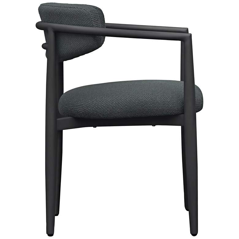 Image 4 TOV Annika 21 3/4" Wide Black Weave Textured Outdoor Dining Arm Chair more views