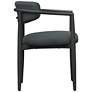 4_TOV Annika 21 3/4" Wide Black Weave Textured Outdoor Dining Arm Chair more views