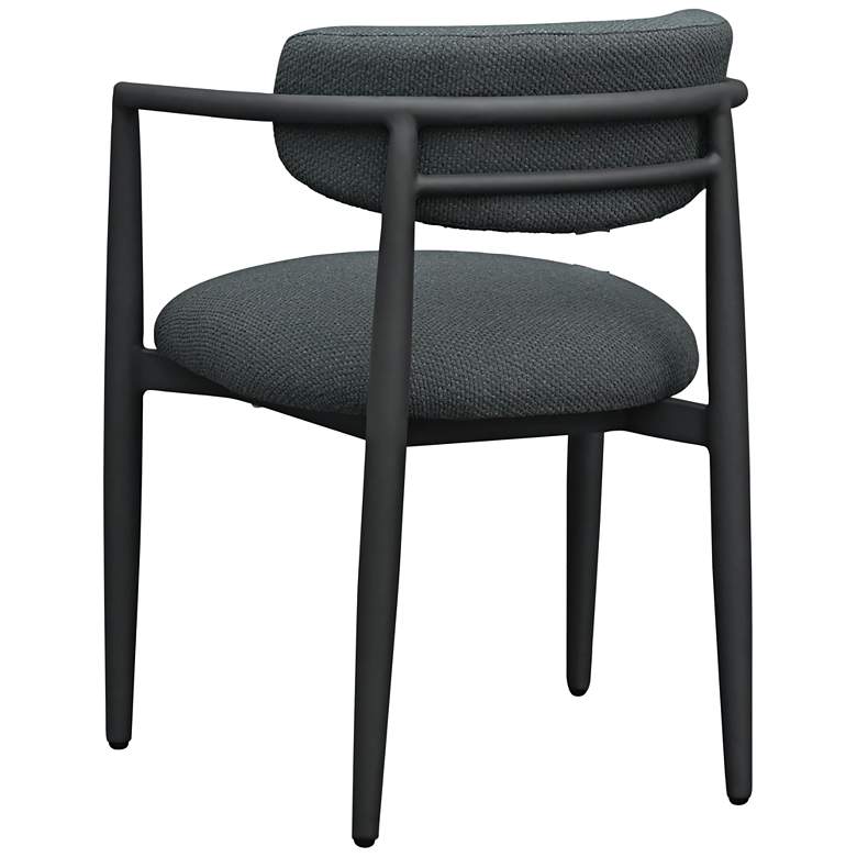 Image 5 TOV Annika 21 3/4" Wide Black Weave Textured Outdoor Dining Arm Chair more views