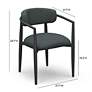 6_TOV Annika 21 3/4" Wide Black Weave Textured Outdoor Dining Arm Chair more views