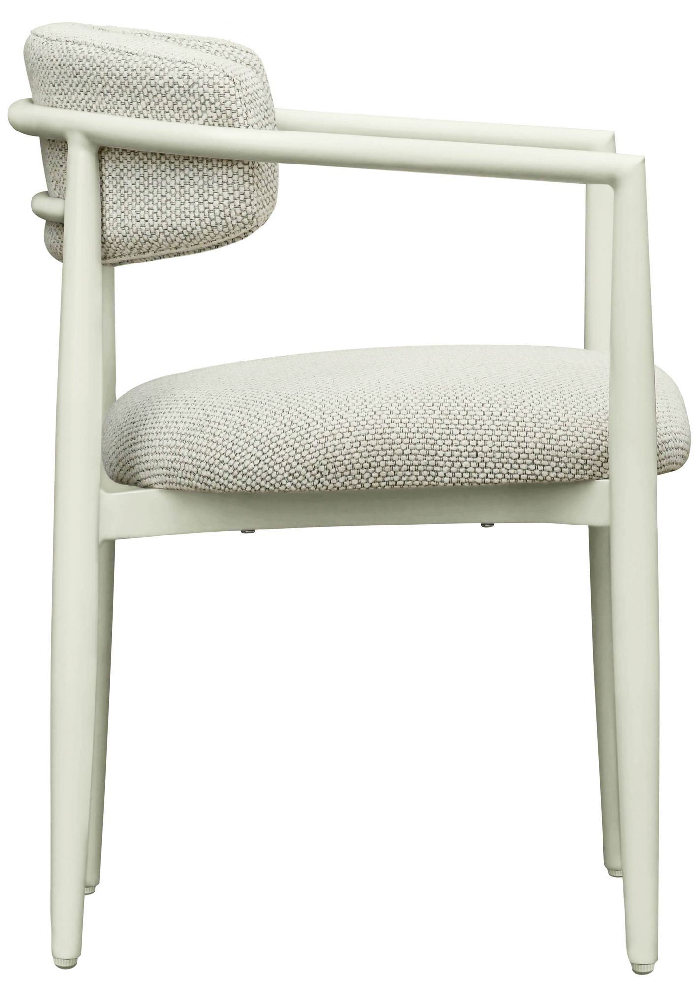 Image 4 TOV Annika 21 3/4" Wide Cream Weave Textured Outdoor Dining Arm Chair more views