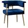 Astrid Navy Velvet Chair