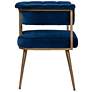4_TOV Astrid 26" Wide Navy Blue Velvet Dining Chair with Rolled Arms more views