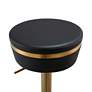 3_TOV Astro Adjustable Height Modern Black Vegan Leather Swivel Bar Stool more views