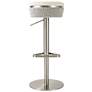 3_TOV Astro Adjustable Height Modern White and Gray Boucle Swivel Stool more views