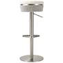 5_TOV Astro Adjustable Height Modern White and Gray Boucle Swivel Stool more views