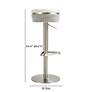 6_TOV Astro Adjustable Height Modern White and Gray Boucle Swivel Stool more views