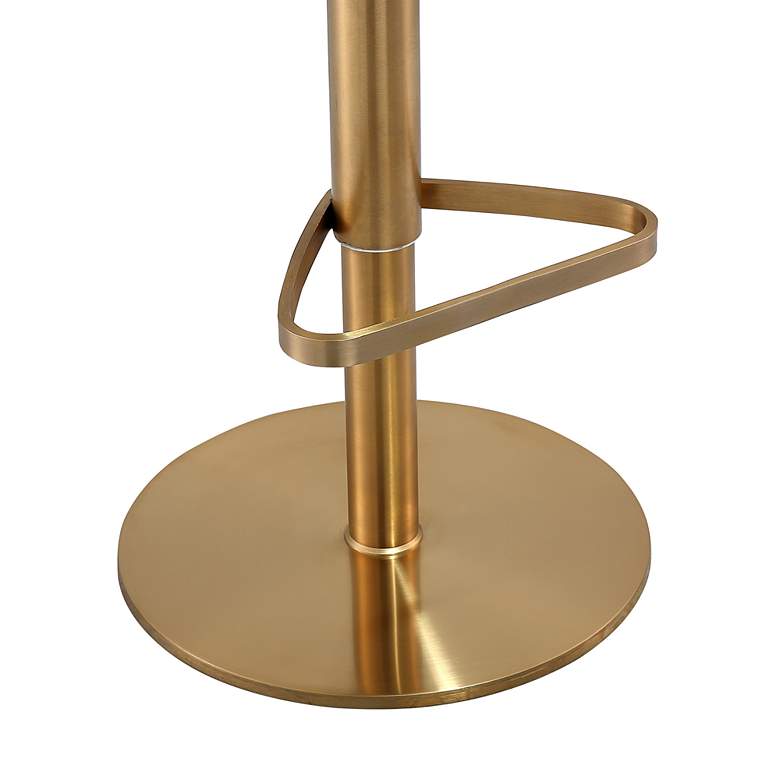 Image 5 TOV Astro Adjustable Height Modern White Vegan Leather Bar Stool more views