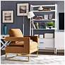2_TOV Avery 33 1/2" Wide Modern Cognac Velvet Accent Armchair more views