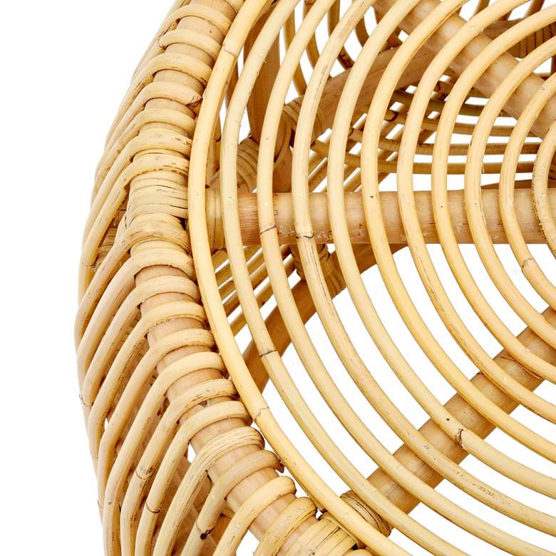 Image 4 TOV Azrina Natural Rattan Wood Nesting Tables Set of 2 more views