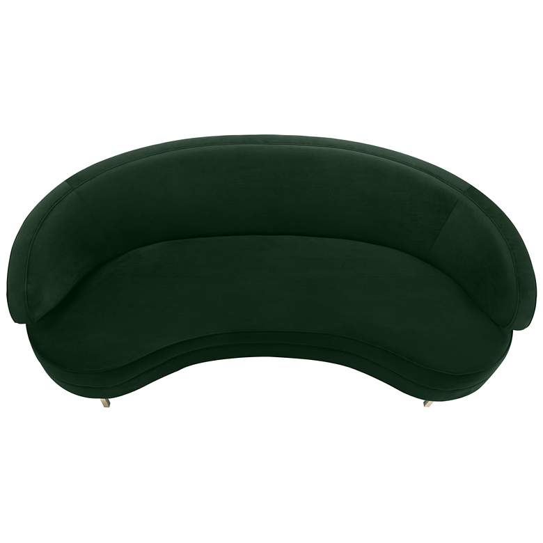 Image 5 TOV Baila 89 1/2" Wide Green Velvet Modern Curved Sofa more views