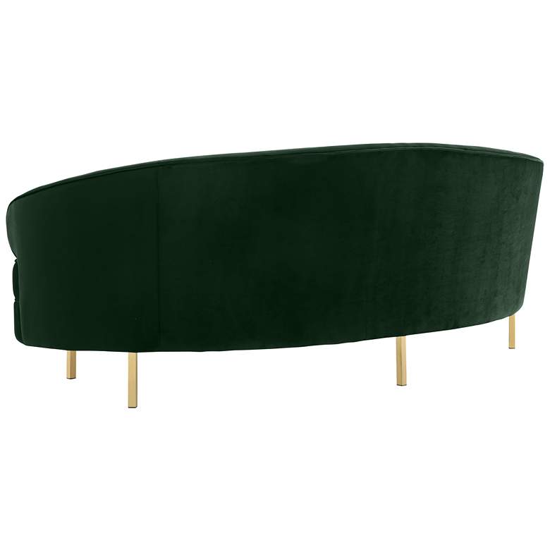 Image 7 TOV Baila 89 1/2" Wide Green Velvet Modern Curved Sofa more views