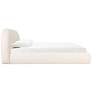 5_TOV Bara Modern Cream Textured Velvet Fabric King Size Bed more views