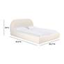 7_TOV Bara Modern Cream Textured Velvet Fabric King Size Bed more views