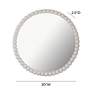 7_TOV Baria 30" Round Painted White Wooden Beaded Wall Mirror more views
