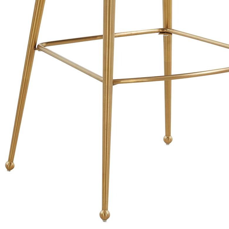 Image 3 TOV Beatrix 25 1/2" Modern Dark Gray Velvet Fabric Counter Stool more views