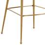 3_TOV Beatrix 25 1/2" Modern Navy Blue Velvet Fabric Counter Stool more views