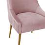 Thumbnail3 of TOV Beatrix 25 1/4" Pleated Mauve Pink Velvet Modern Side Chair more views