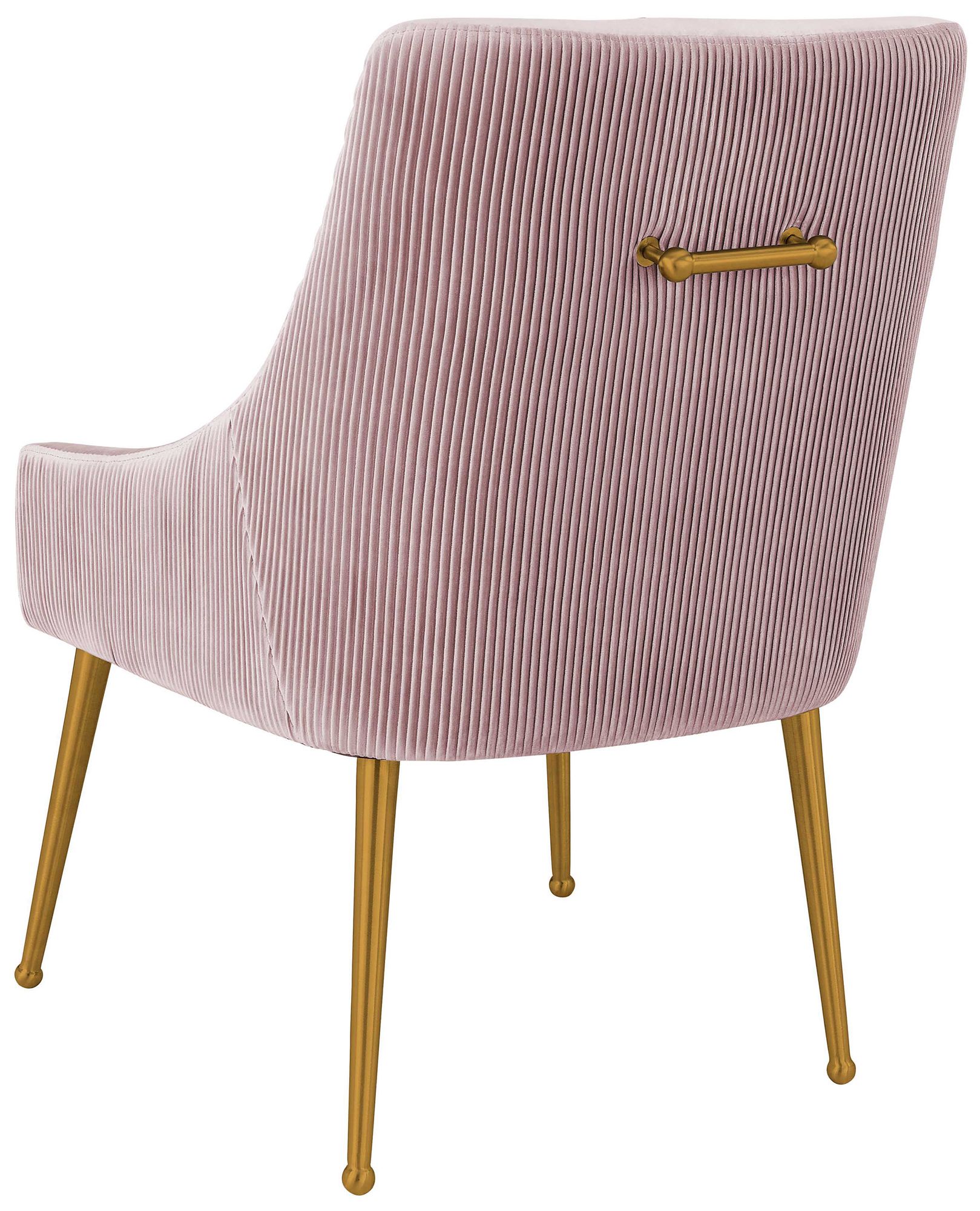 Image 6 TOV Beatrix 25 1/4" Pleated Mauve Pink Velvet Modern Side Chair more views