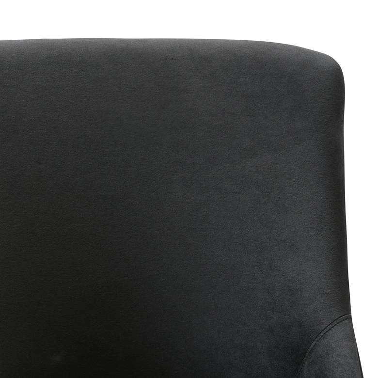 Image 2 TOV Beatrix 27 1/2" Wide Black Velvet Adjustable Swivel Office Chair more views