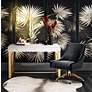 5_TOV Beatrix 27 1/2" Wide Black Velvet Adjustable Swivel Office Chair more views