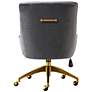 4_TOV Beatrix 27 1/2" Wide Gray Velvet Adjustable Swivel Office Chair more views