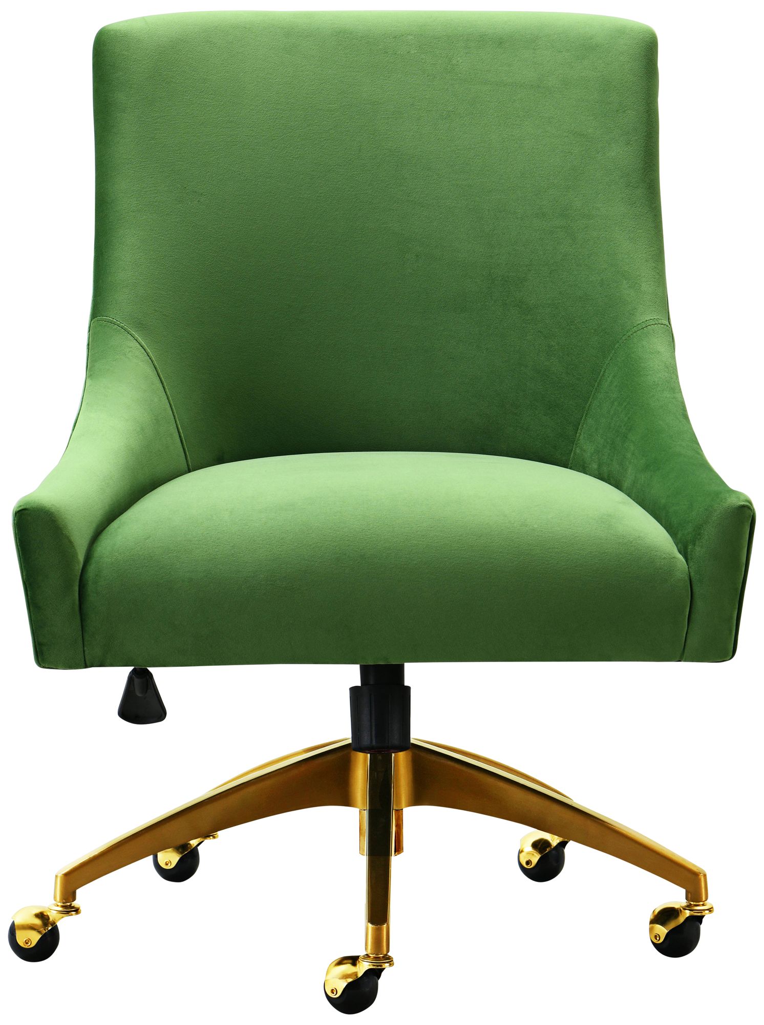 Image 3 TOV Beatrix 27 1/2" Wide Green Velvet Adjustable Swivel Office Chair more views