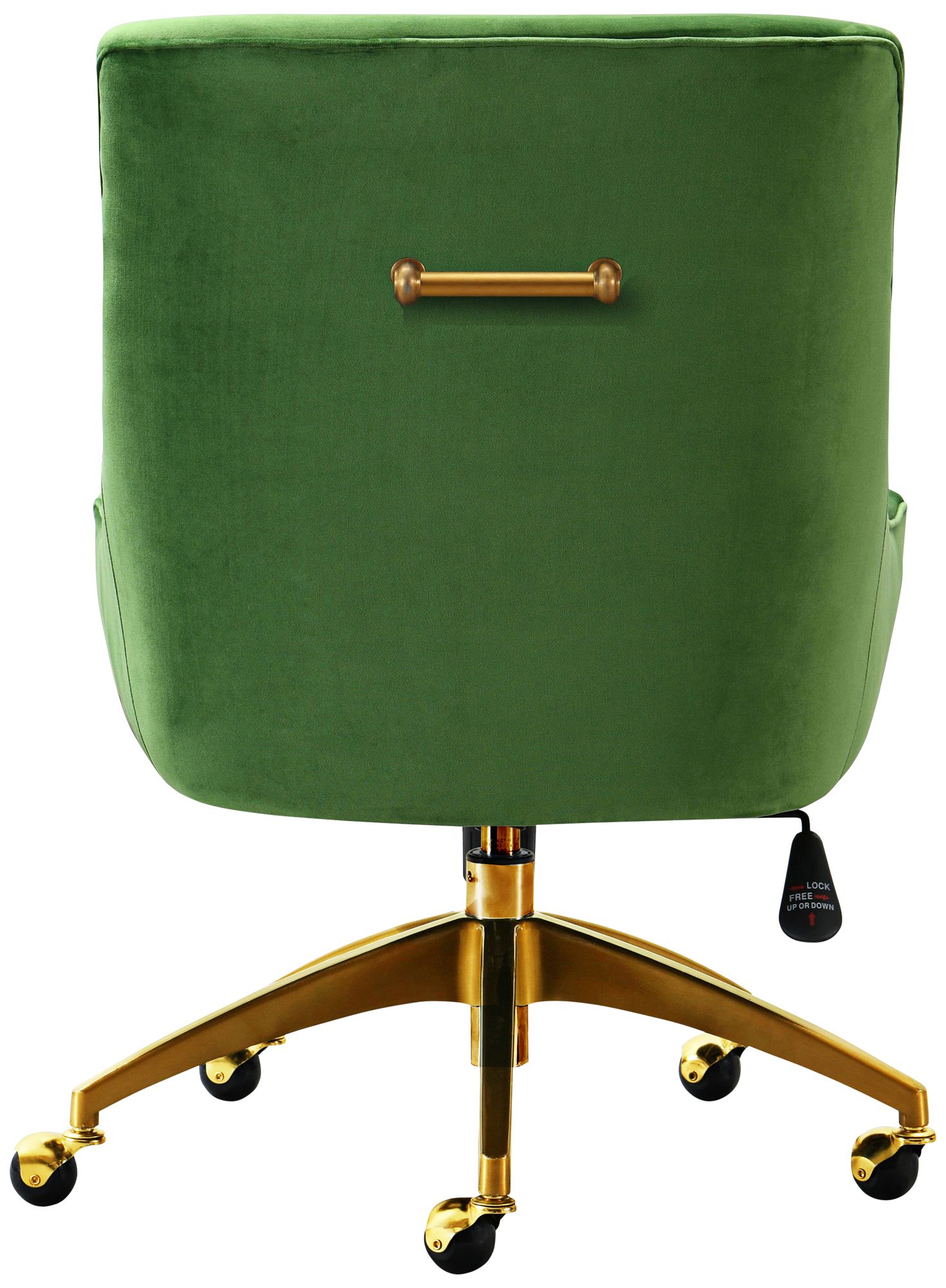 Image 4 TOV Beatrix 27 1/2" Wide Green Velvet Adjustable Swivel Office Chair more views