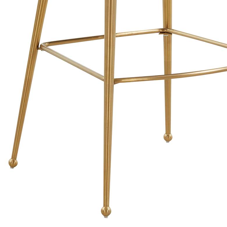 Image 3 TOV Beatrix 30 3/4" Dark Gray Velvet Fabric Modern Bar Stool more views