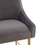 4_TOV Beatrix 30 3/4" Dark Gray Velvet Fabric Modern Bar Stool more views