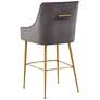 6_TOV Beatrix 30 3/4" Dark Gray Velvet Fabric Modern Bar Stool more views