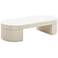 TOV Bella 47 3/4" Wide Deco Oval Cream Wood Coffee Table