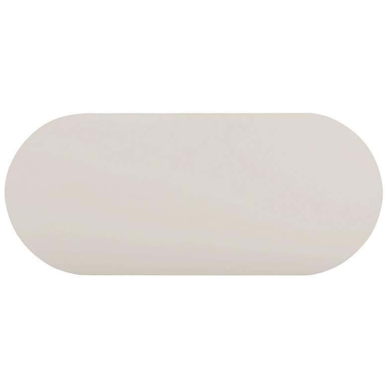 Image 4 TOV Bella 47 3/4" Wide Deco Oval Cream Wood Coffee Table more views