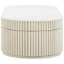 6_TOV Bella 47 3/4" Wide Deco Oval Cream Wood Coffee Table more views